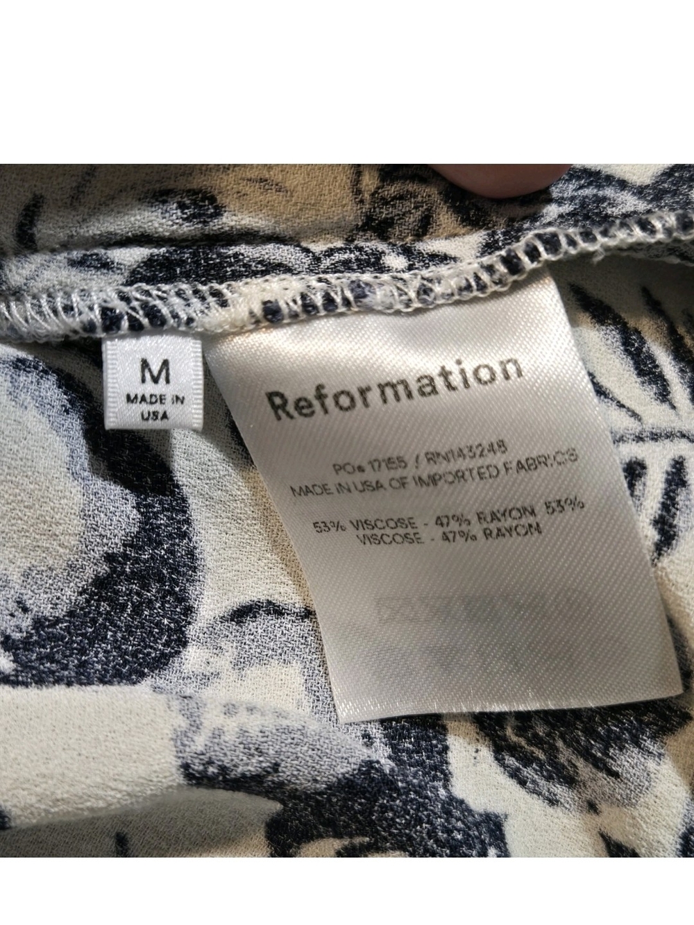 Reformation All Over Fruit Print Mini Slip Dress Womens Medium Sundress White - Picture 7 of 9